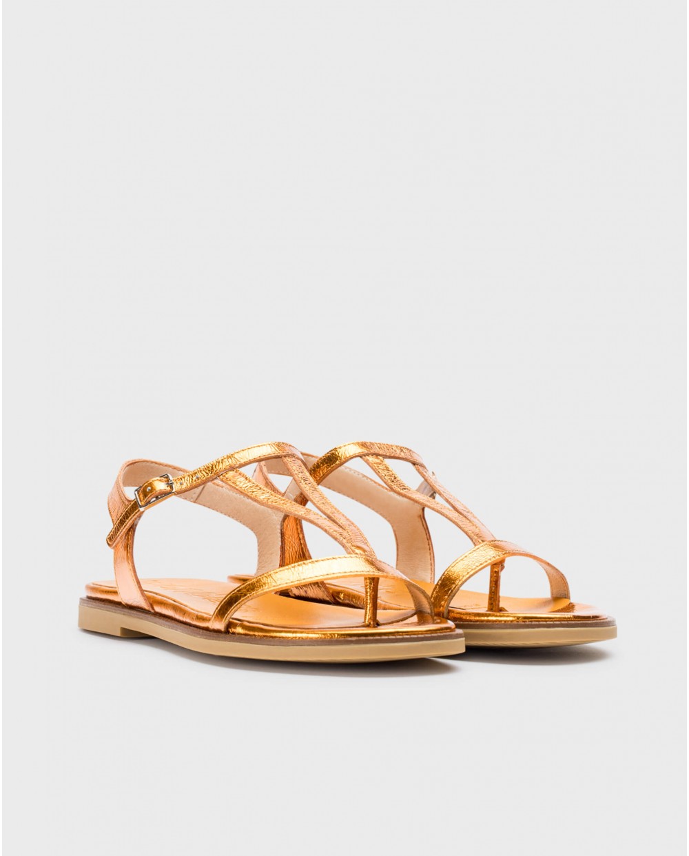 Orange Jimena flat sandals