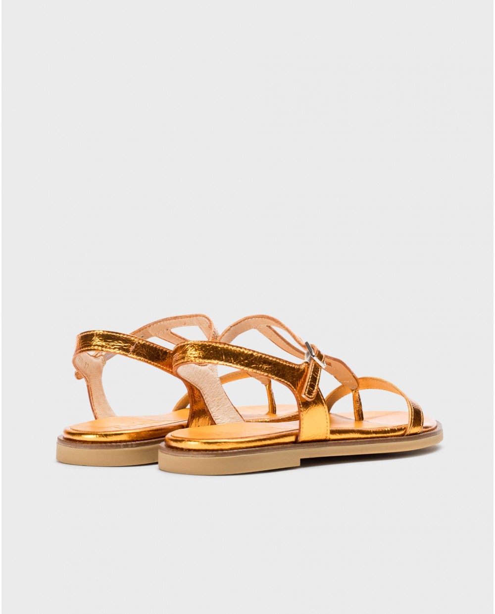 Orange Jimena flat sandals