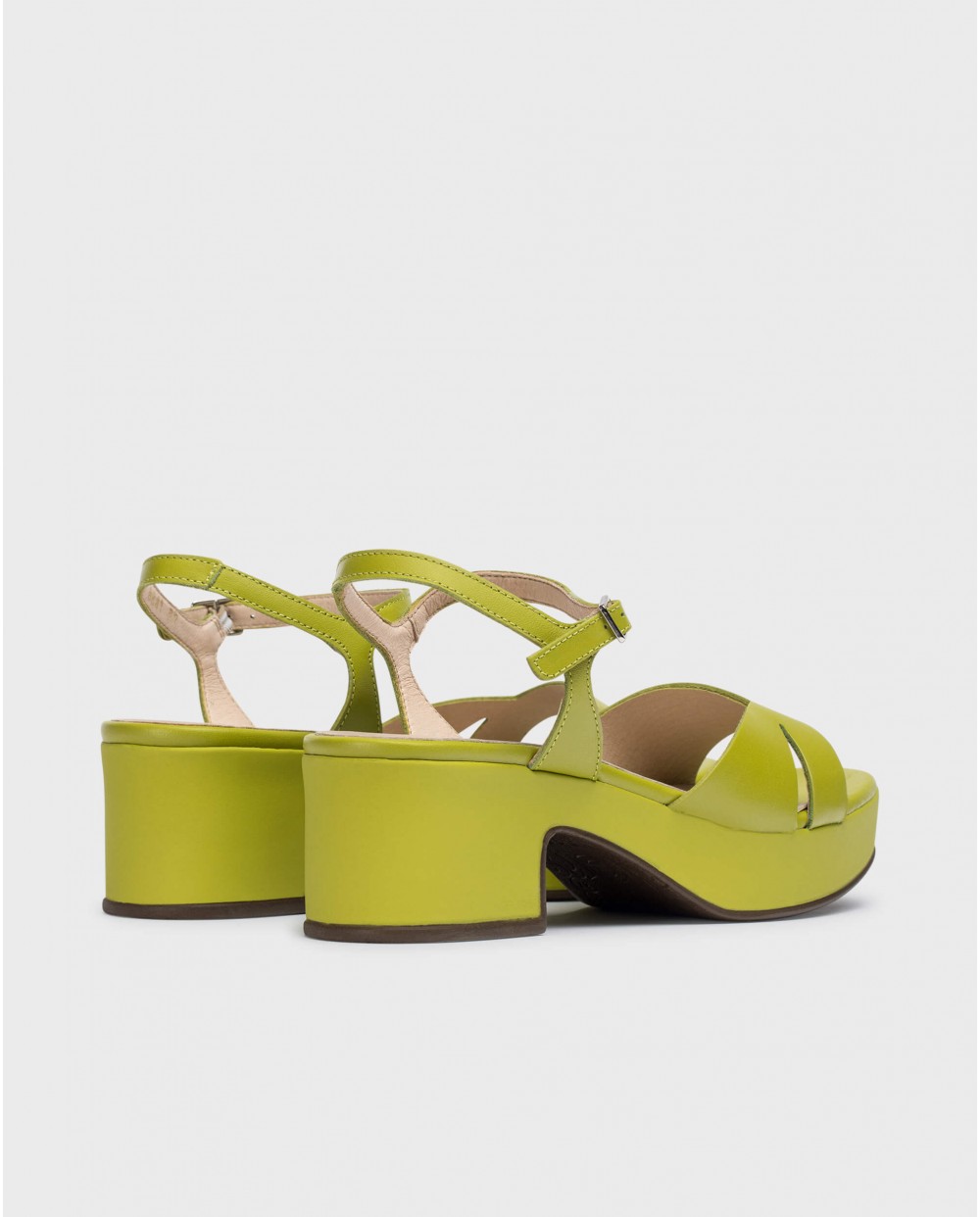 Green Griñón heeled sandals