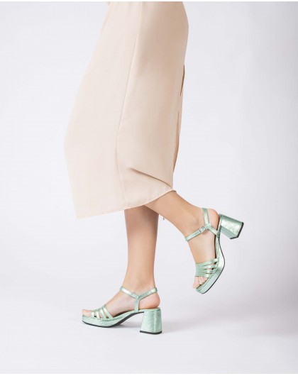 Blue ZAIDA heeled sandals