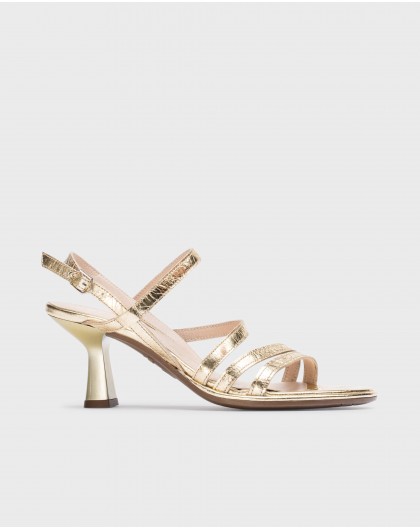 Gold Nora heeled sandals