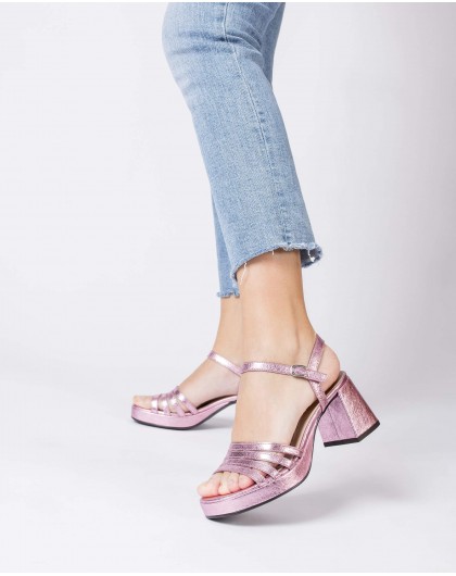 Pink ZAIDA heeled sandals