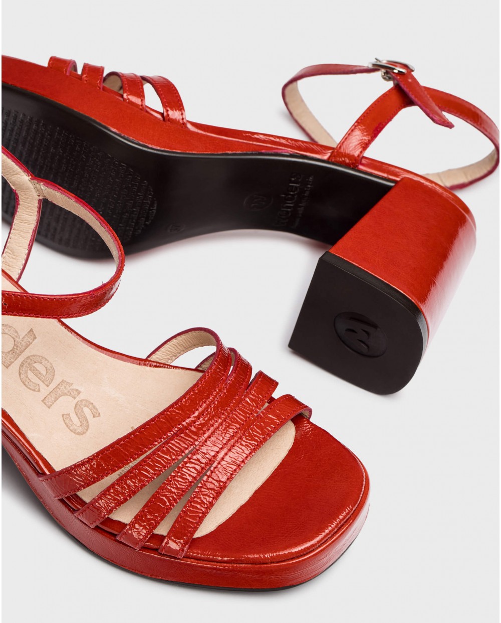 Red ZAIDA heeled sandals