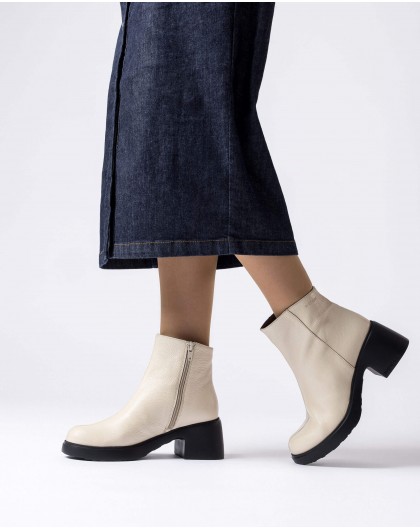 Cream RUBI ankle boot