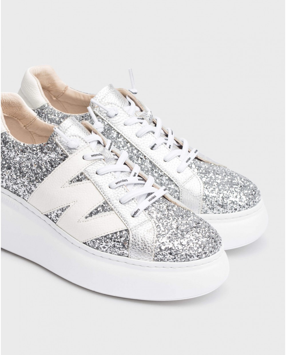 Deportivas DORITA Glitter Plata