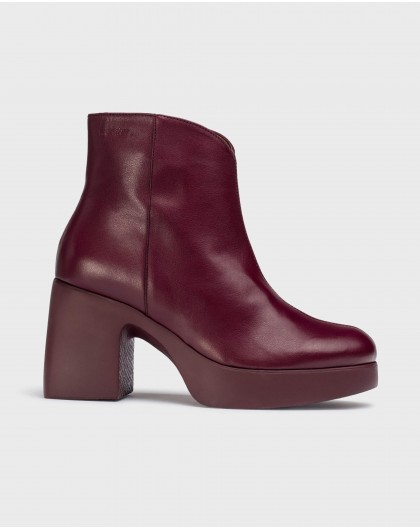 Burgundy PAROS ankle boot