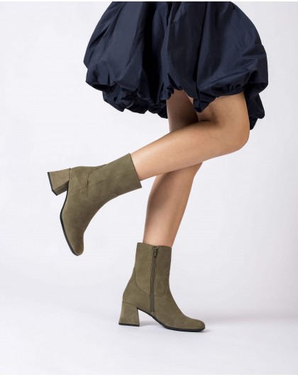 Green MANDY Ankle Boots