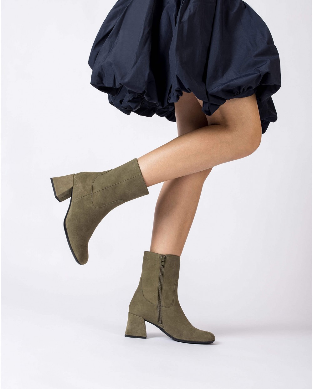 Green MANDY Ankle Boots