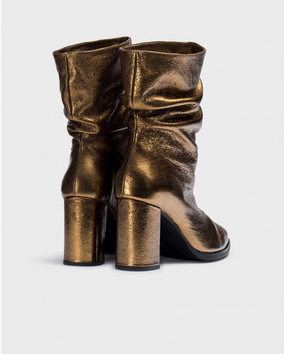 Gold SALMA Ruched Booties