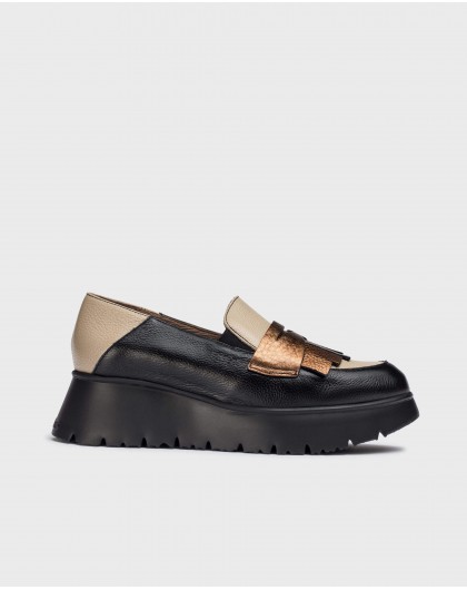 Gold MEDIANOCHE loafers