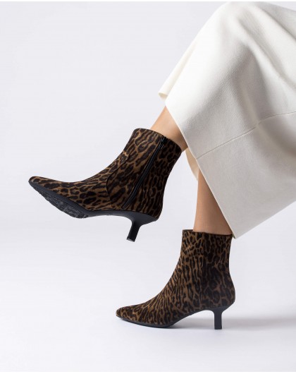 Animal Print FUSCA Ankle Boots