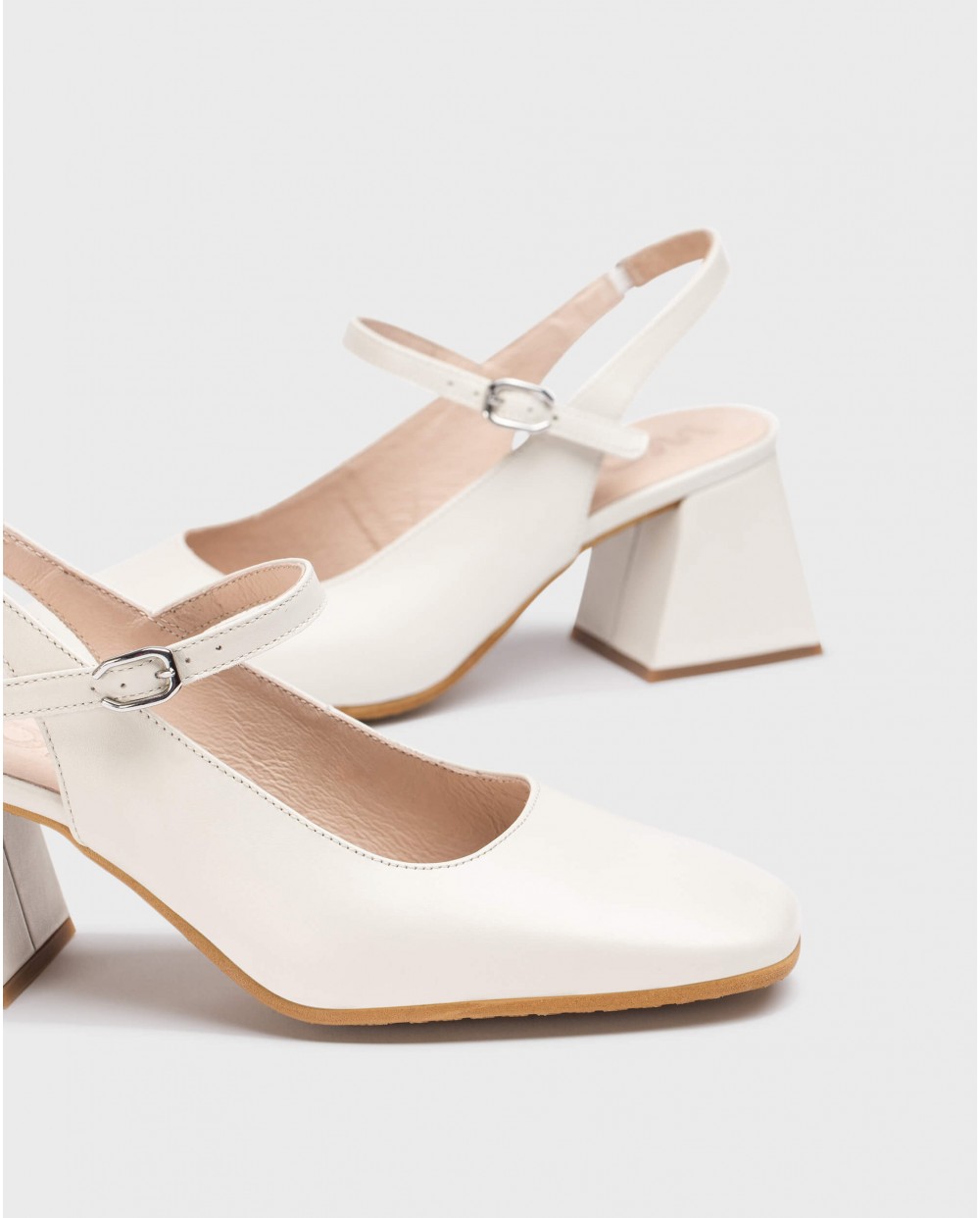 White JANE Slingback