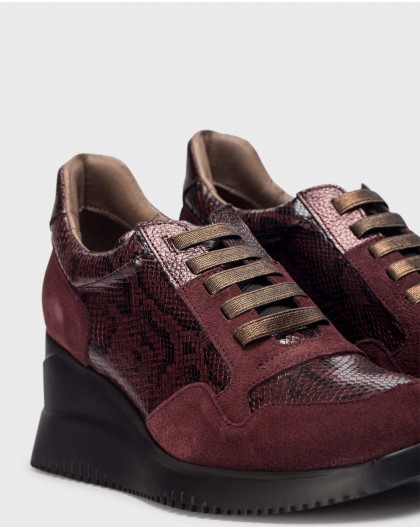 Burgundy Snake EVA Sneakers