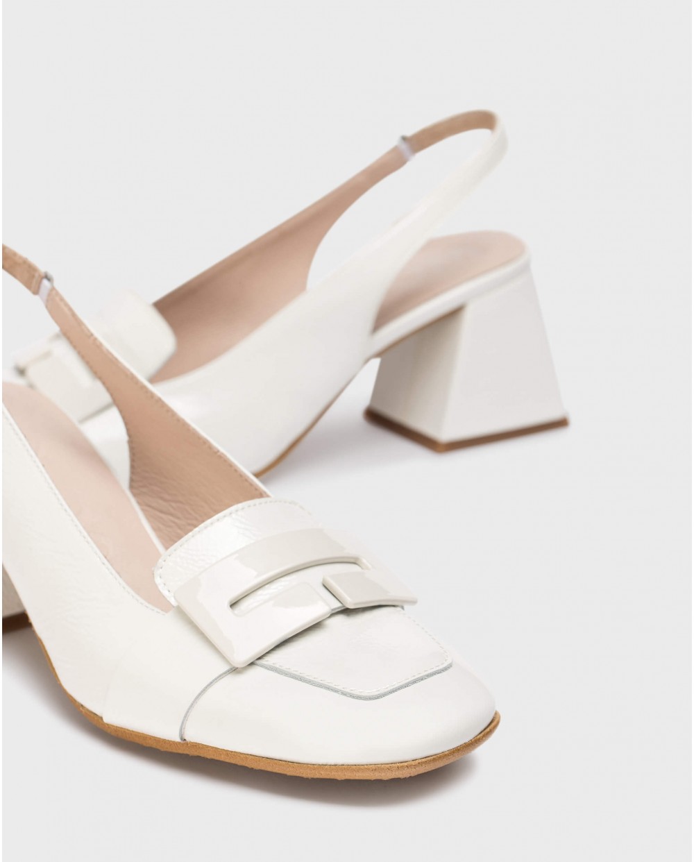 White REBECA Slingback