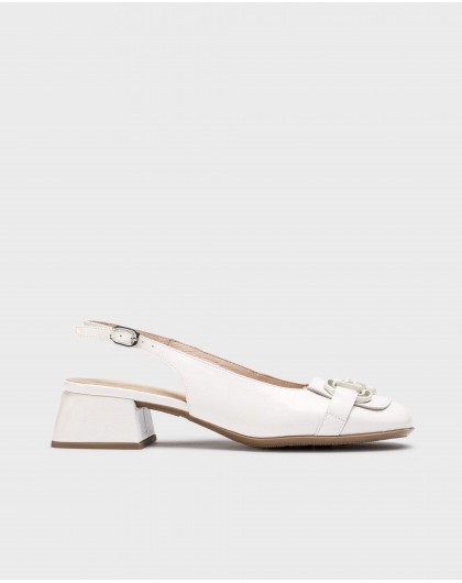 White CHARO Slingback