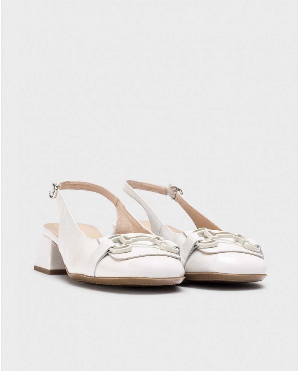 White CHARO Slingback