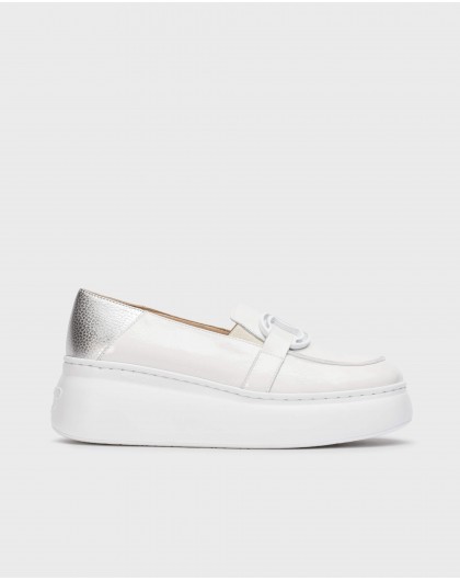 White VIENA Loafers