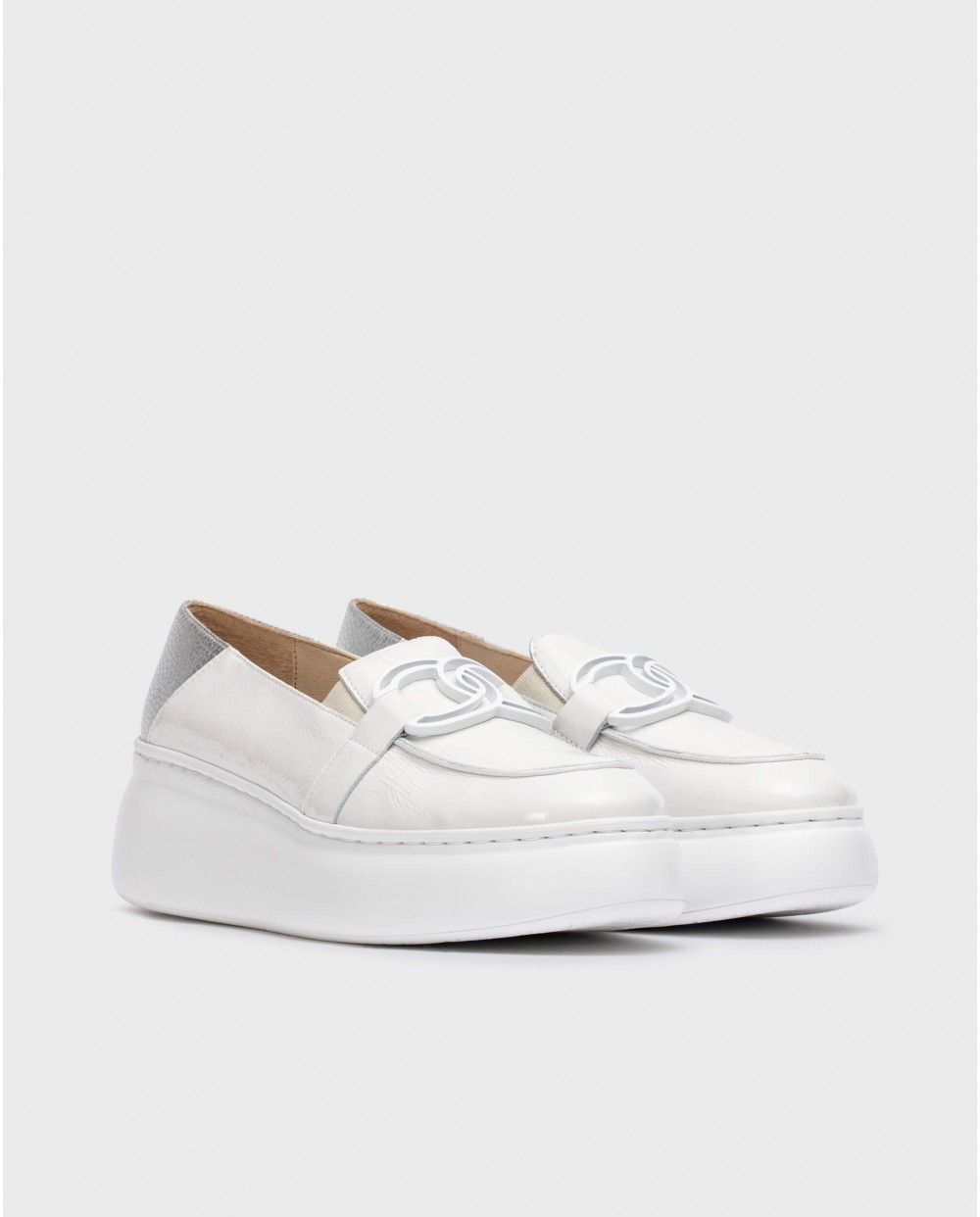 White VIENA Loafers