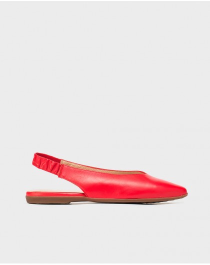 Wonders-Flat Shoes-Leather slingback sandal
