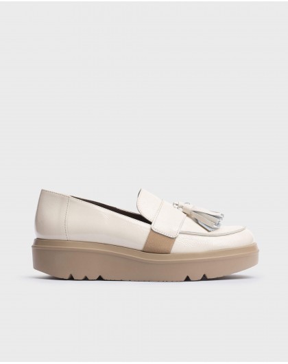 Wonders-Outlet-White Mira Moccasin