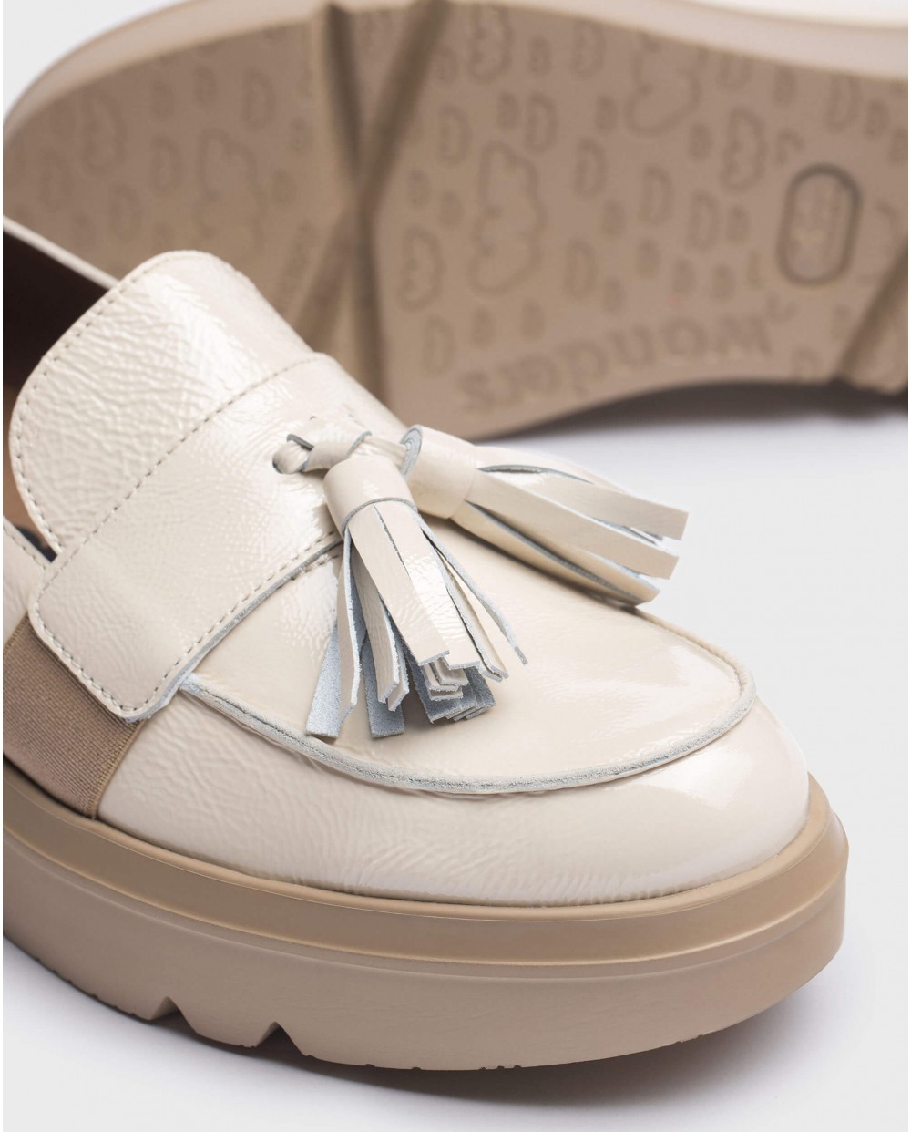 Wonders-Outlet-White Mira Moccasin