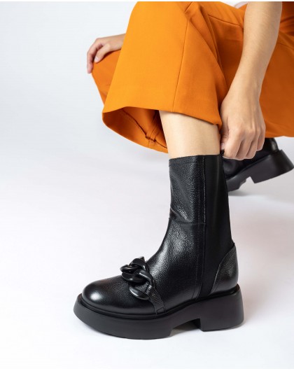 Wonders-Ankle Boots-Black Aiko Ankle Boot