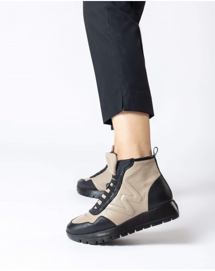 Wonders-New in-England Two-tone Ankle Boot