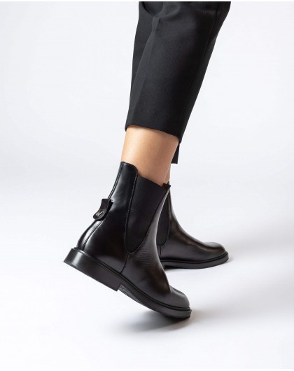 Wonders-Ankle Boots-Black Scar Ankle Boot