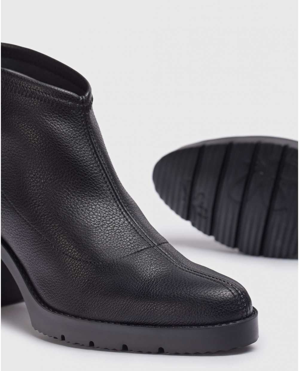 Wonders-Ankle Boots-Black Jess II lycra ankle boot