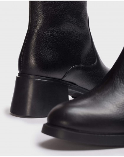 Wonders-Ankle Boots-Black Blur Ankle boot