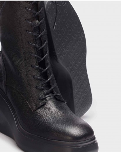 Wonders-Ankle Boots-Black Ivory Ankle boot