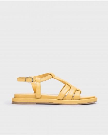 Wonders-Flat Shoes-Yellow Luna Sandal