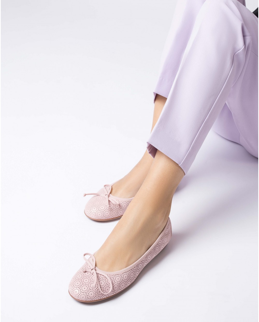 Wonders-Zapatos de mujer-Bailarina LACE Rosa
