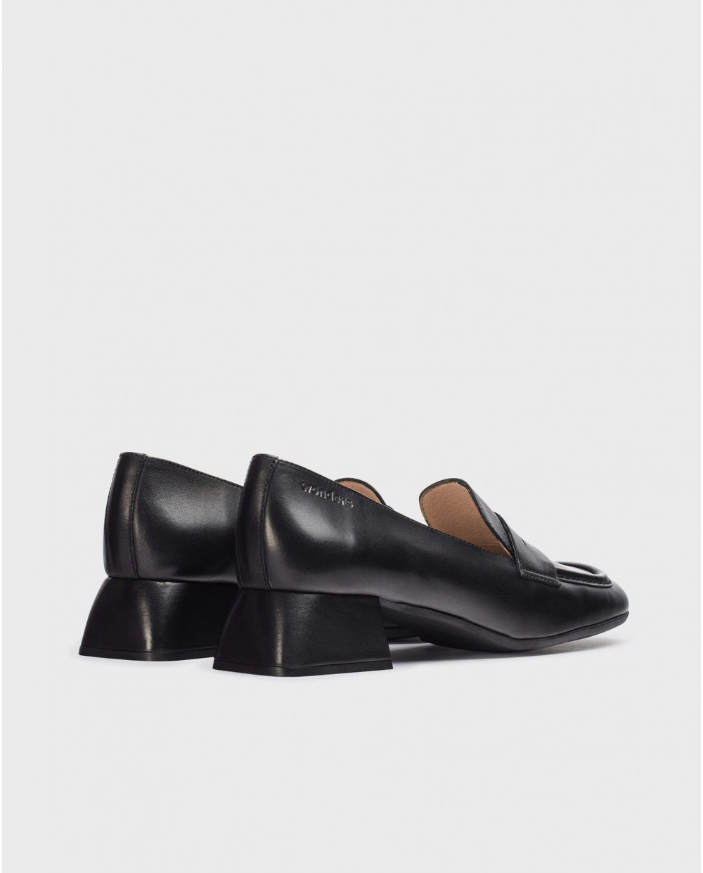 Wonders-Loafers-Black Gift moccasin