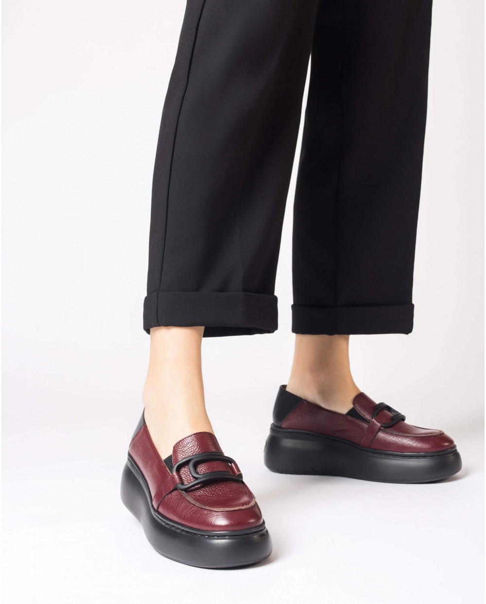 Wonders-Women shoes-Burgundy Nora loafers