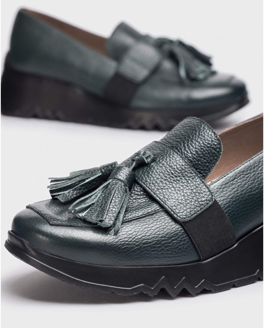 Wonders-Loafers and ballerines-Green DANCE moccasin