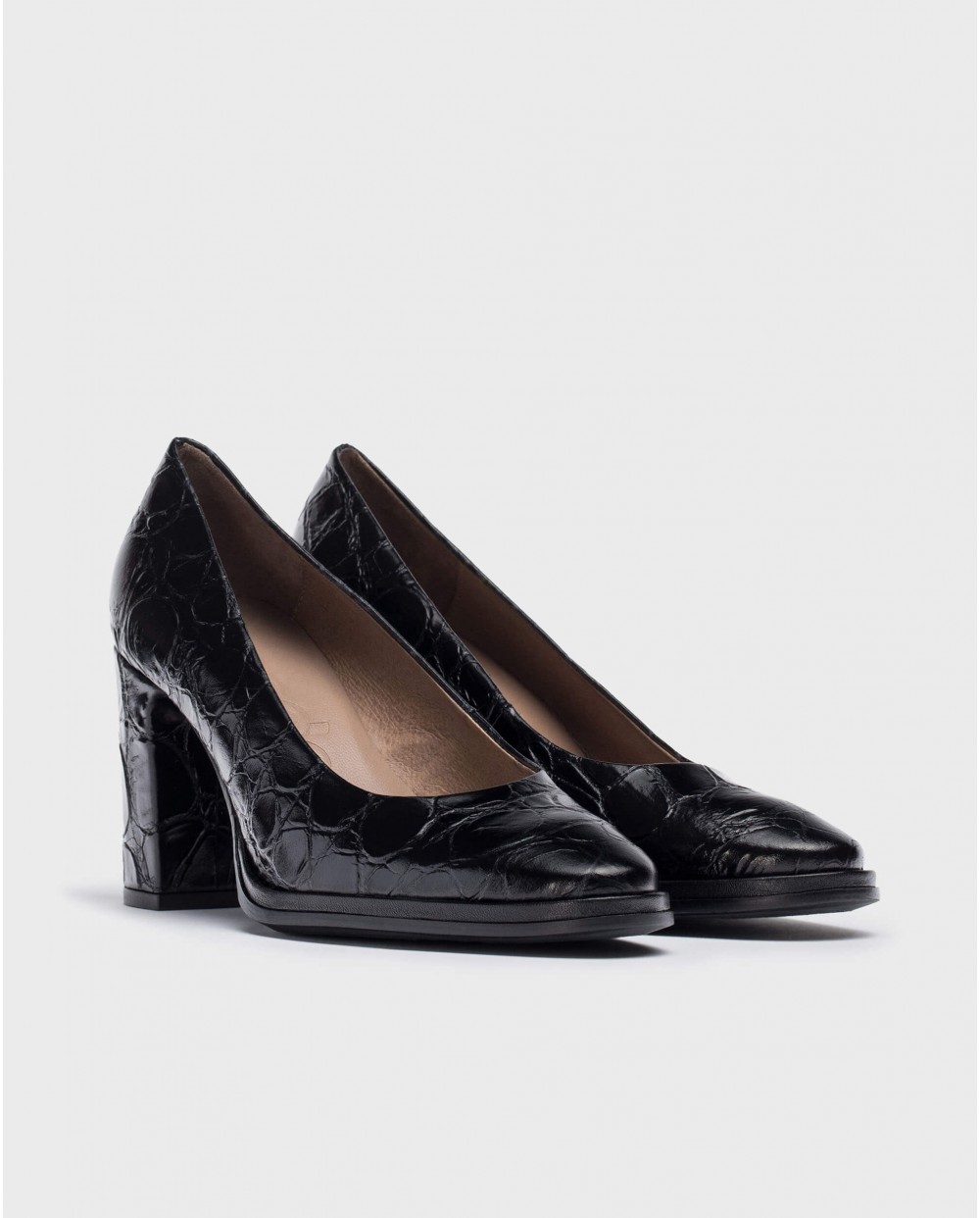 Wonders-Heels-Black DENIS high-heeled shoe