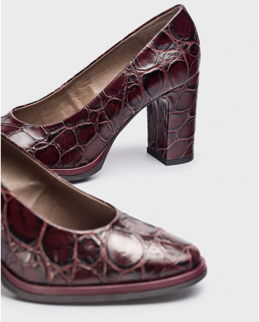 Wonders-Heels-Burgundy DENIS Heeled shoe