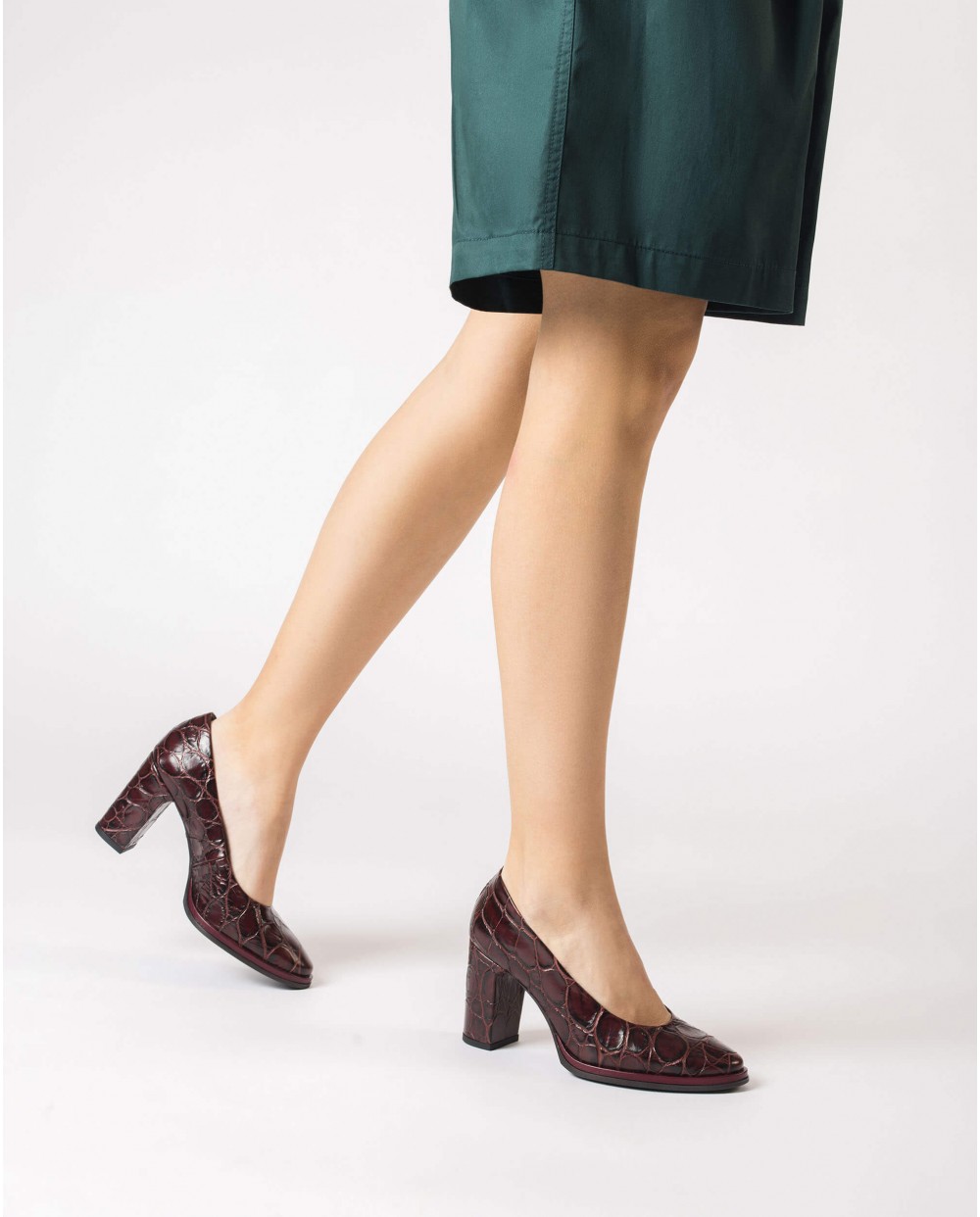 Wonders-Heels-Burgundy DENIS high-heeled shoe