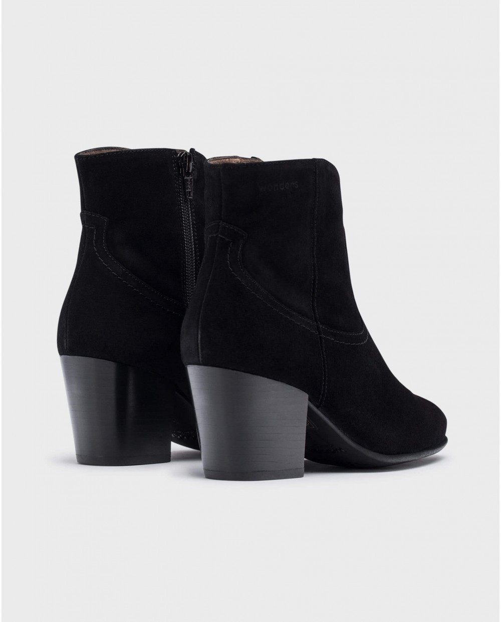 Wonders-Ankle Boots-Black CANE ankle boot