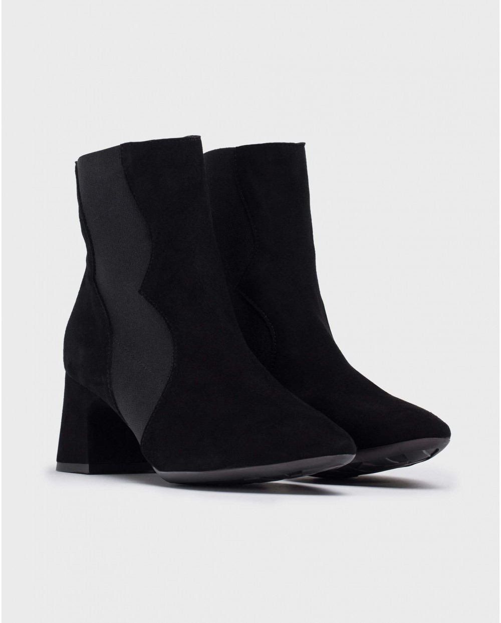 Wonders-Ankle Boots-Black GLIT Ankle Boot