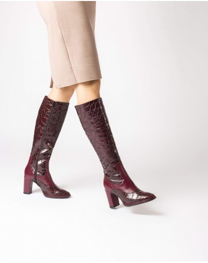 Wonders-Boots-Burgundy KATE Boots