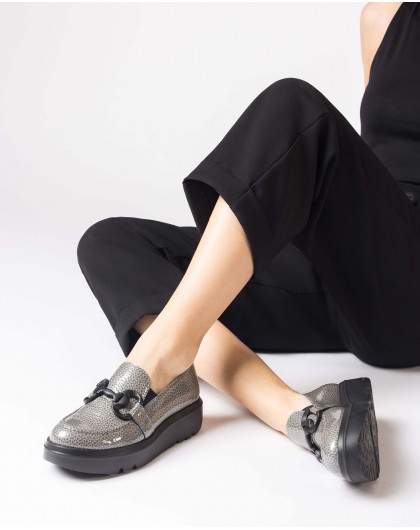 Wonders-Loafers-Grey MIRA moccasin