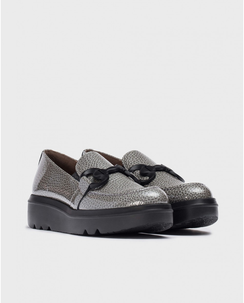 Wonders-Loafers-Grey MIRA moccasin