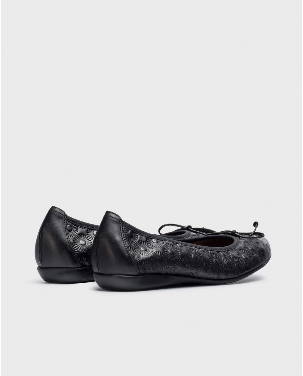 Wonders-Flat Shoes-Black LACE ballet flat