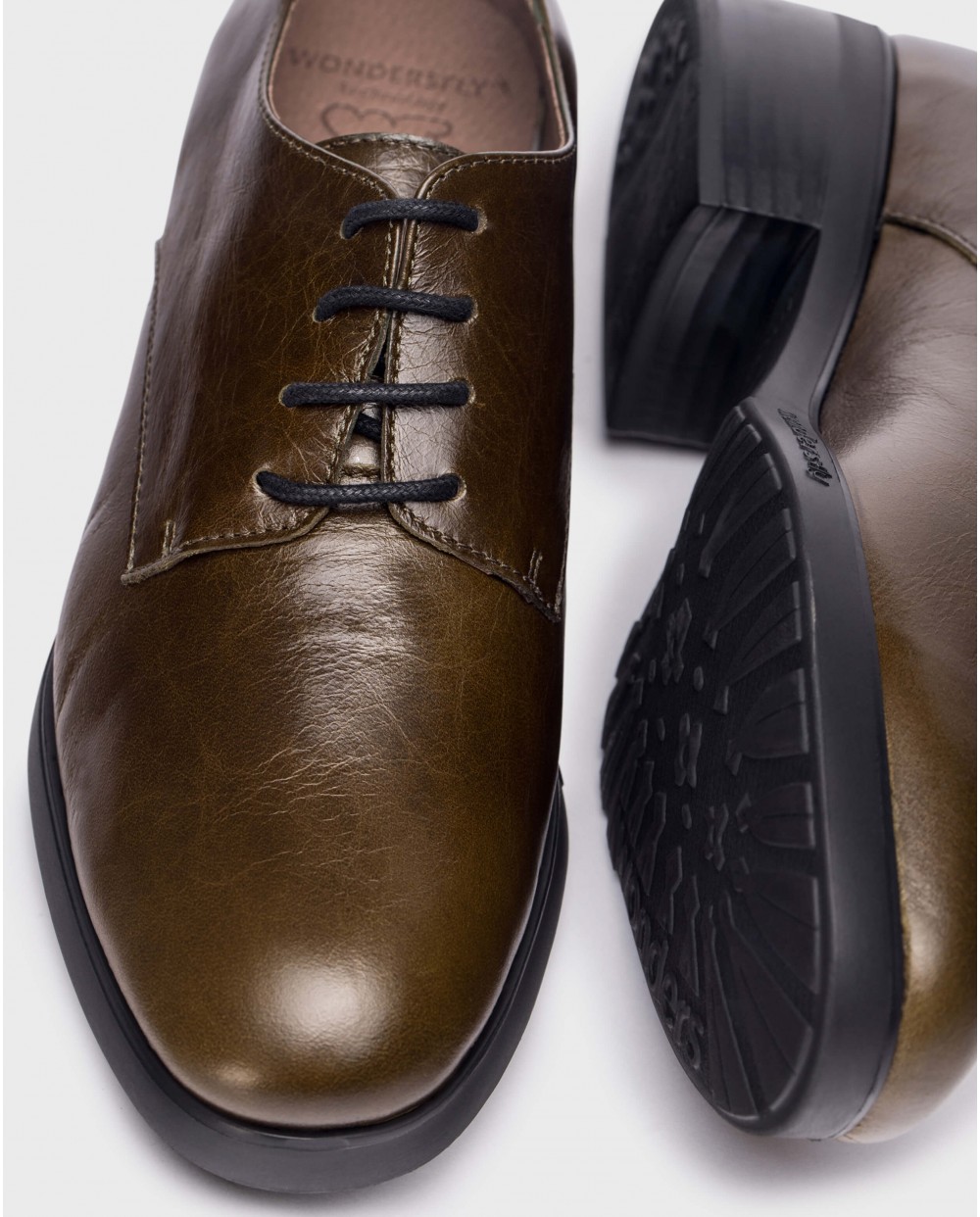 Green blucher shoe