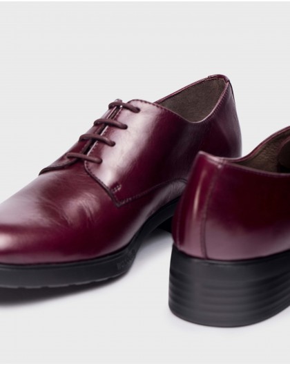 Burgundy blucher shoe