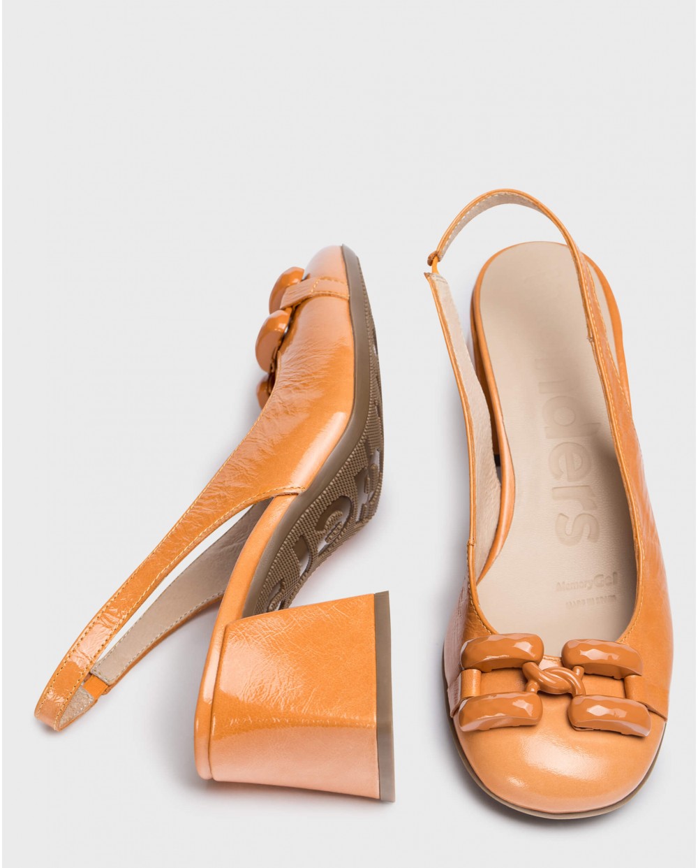 Wonders-Zapatos de mujer-Sandalias tacón KARLA Naranja