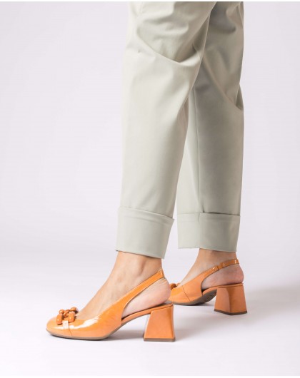 Wonders-Spring preview-Orange Karla Heeled sandals