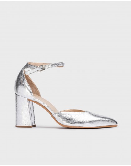 Wonders-Heels-Silver Fátima Heeled shoes